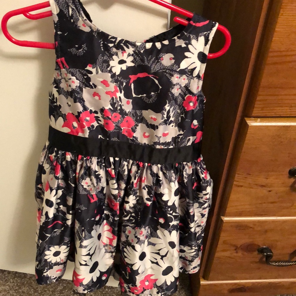 Black and pink and white and gray dress